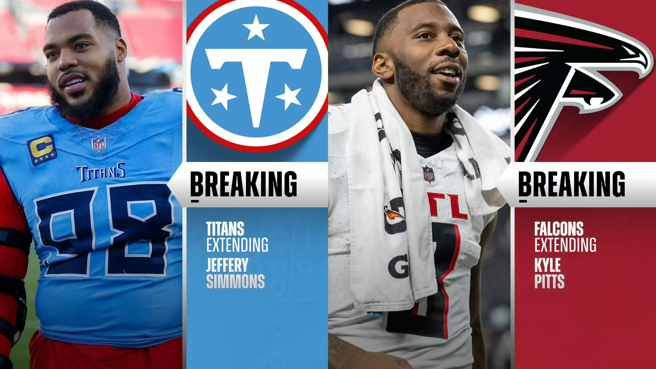 Les Titans et les Falcons sécurisent des joueurs clés grâce à des contrats majeurs